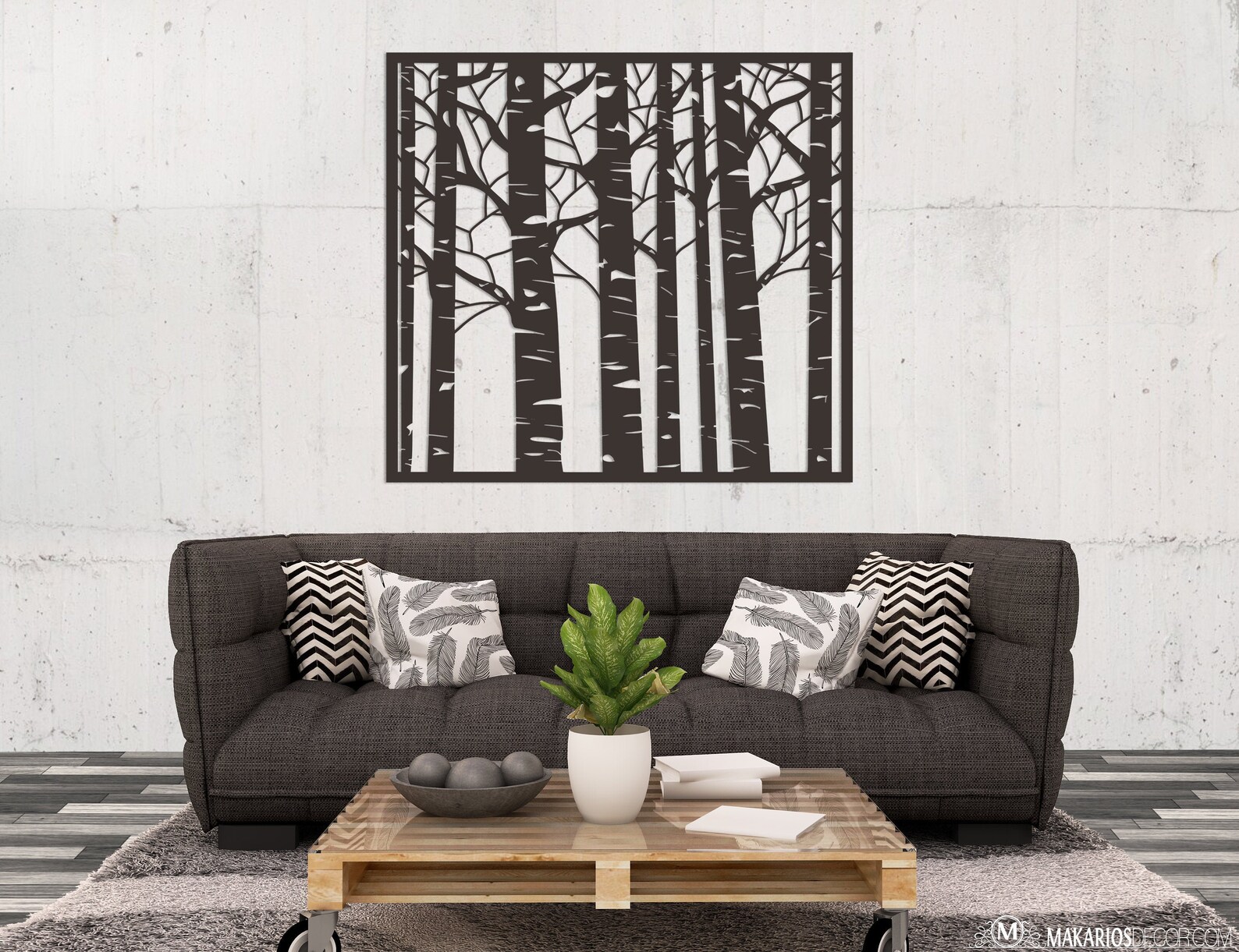Tree Wall Decor.wood Wall Art.birch Tree Art.unique Wall Decor Etsy