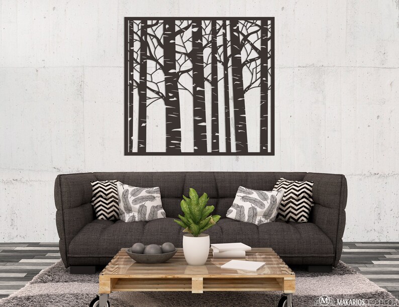 Tree Wall Decor.wood Wall Art.birch Tree Art.unique Wall Decor Etsy
