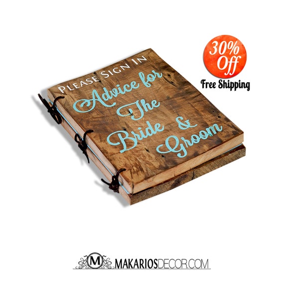 Wedding Book For Bride Wedding Advice Quotes Wood Guest Etsy