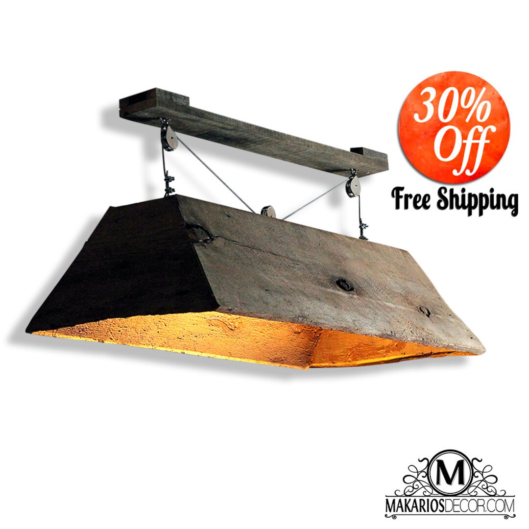 Barn Wood Light Fixture.pendant Light.wood Light.rustic Etsy