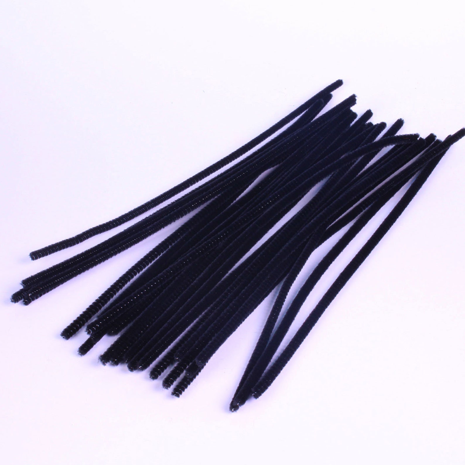 Black Pipe Cleaners Long Flexible Soft Craft Stems 30cm Pack Etsy UK