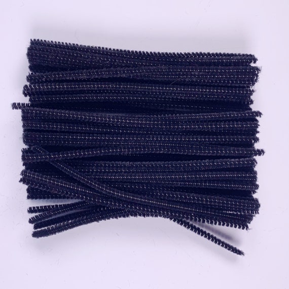 Black Pipecleaners Chenille Stems 15cm Short Pipe Cleaners for