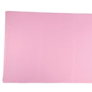May include: A solid pink fabric swatch. The fabric is smooth and appears to be a light, soft material.