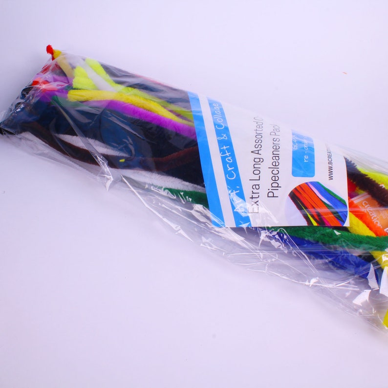 Giant Pipe Cleaners Extra Long Flexible Coloured Assorted Etsy