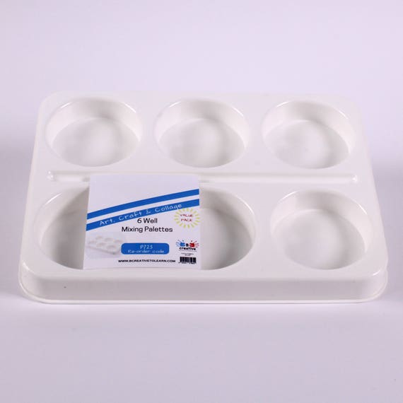 Plastic White Paint Mixing Palette Tray for Kids Art & Painting 6