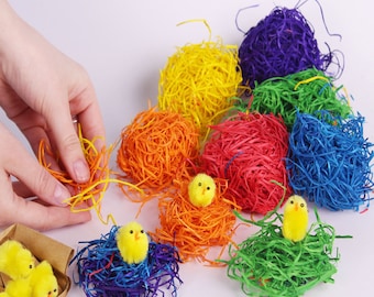 Coloured craft Balls of Wood Shavings for Kids Natural Resources Crafts Pack of 6