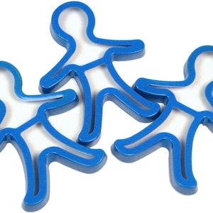 Plastic Gingerbread Man Dough Cutters Kids Baking & Modelling Pack of 3 Shapes