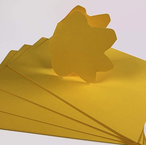 A4 Yellow Card 100 Sheets Bright Yellow Card 160gsm Craft