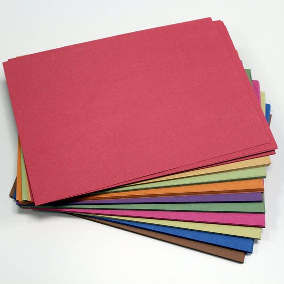 Recycled A3 Ten Bright Colour Sugar Paper 100gsm Large Sheet