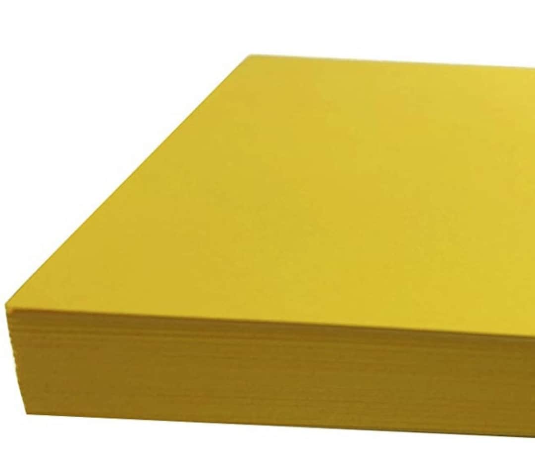 A4 Yellow Card 100 Sheets Bright Yellow Card 160gsm Craft Card A4 Coloured Printer Card Sheets