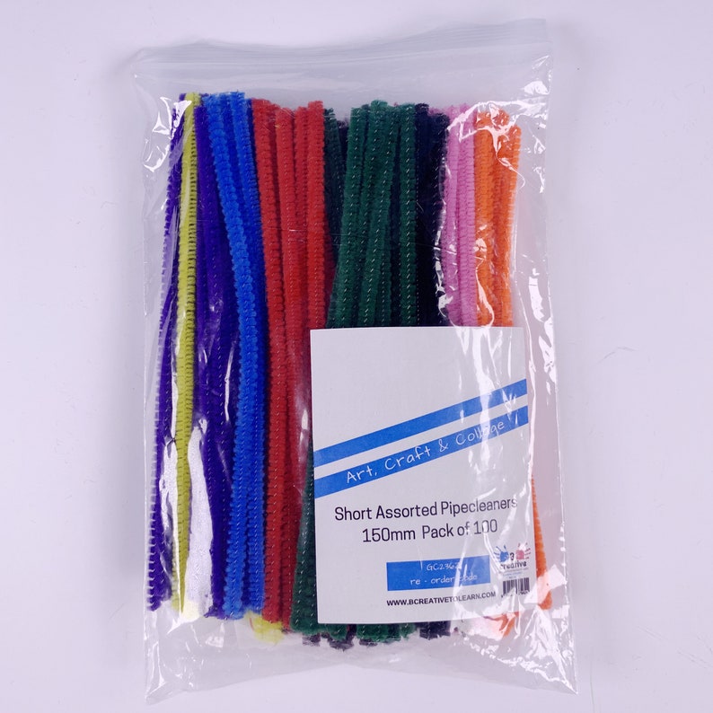 Pipe Cleaner Names Assorted Color Chenille Stems, Pipe Cleaners Craft Pack - Etsy UK