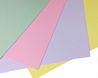 A4 Pastel Colour Card Pack 20 Sheets 4 Colours