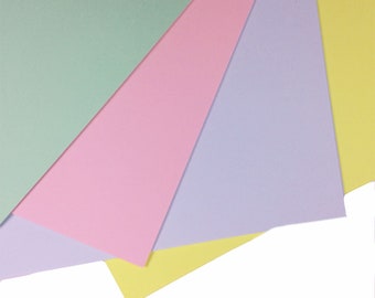 A4 Pastel Colour Card Pack 20 Sheets 4 Colours.