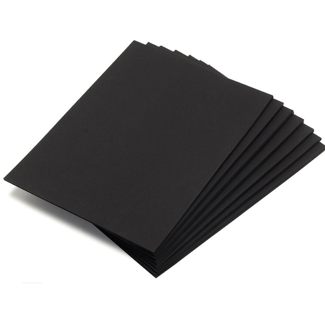 300GSM Black Cardstock, Heavyweight Smooth Cardstock, Thick