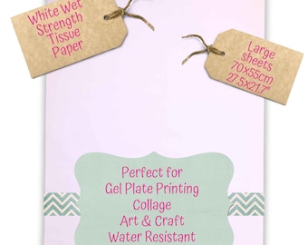 Wet Strength Tissue Paper, White, Art & Crafts, Lanterns.