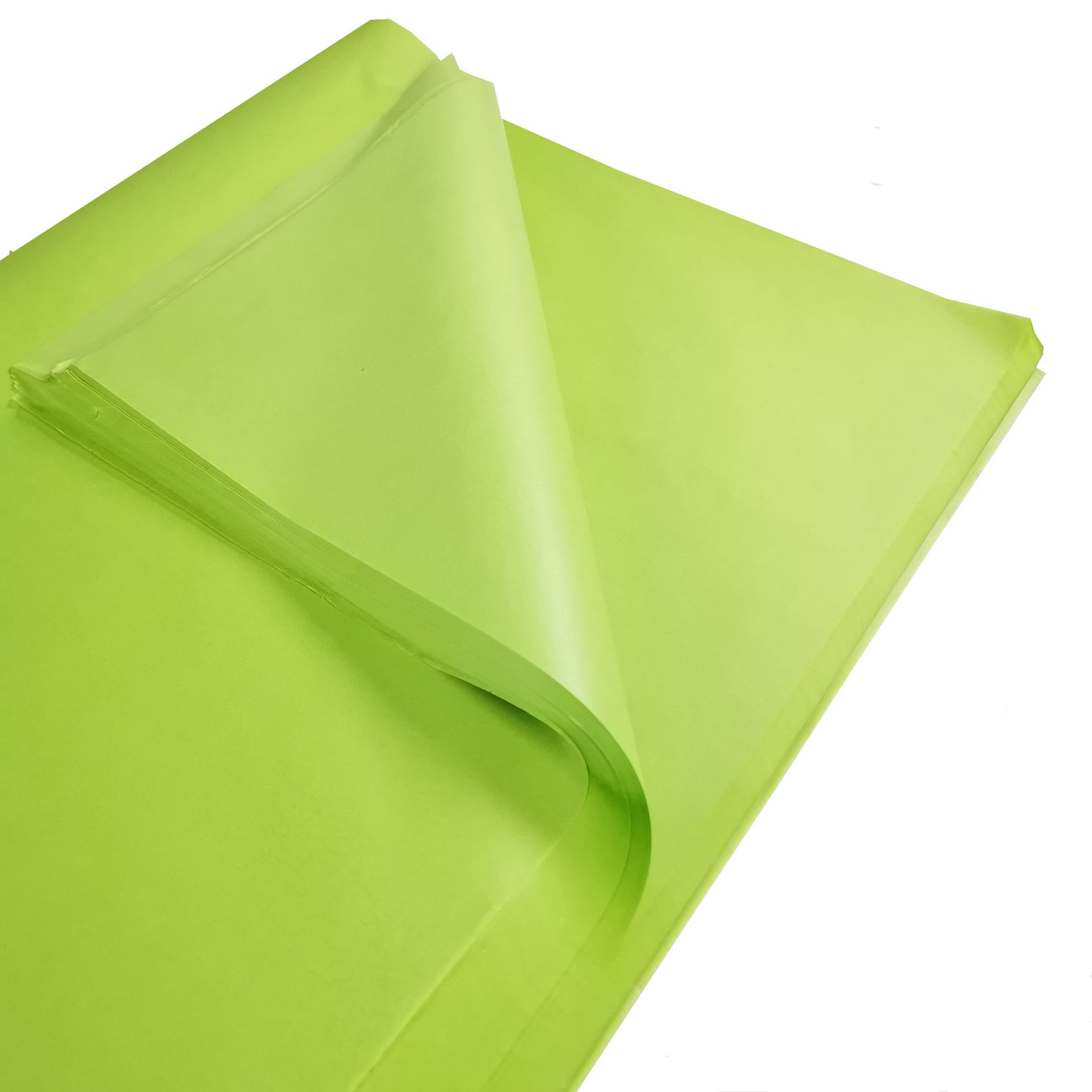 Lime Green Tissue Paper Sheets for Wrapping Large Light Green Etsy