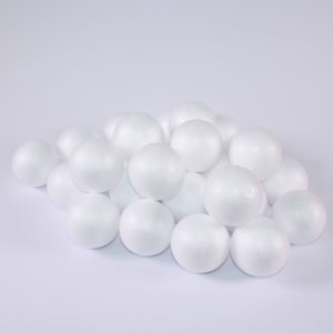 White Styrofoam Polystyrene Balls for Kids Modelling & Craft 60mm 3D Spheres