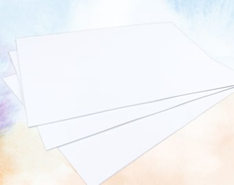 Large A2 White Cardstock, 180gsm, Drawing, Mounting, Collage (10 Sheets)