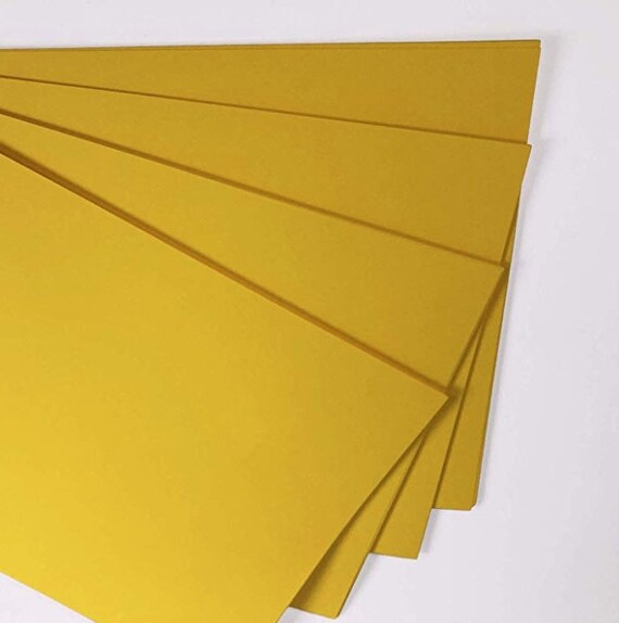 A5 or A4 INTENSE BRIGHT YELLOW CARD 160gsm SHEETS ARTS AND CRAFTS