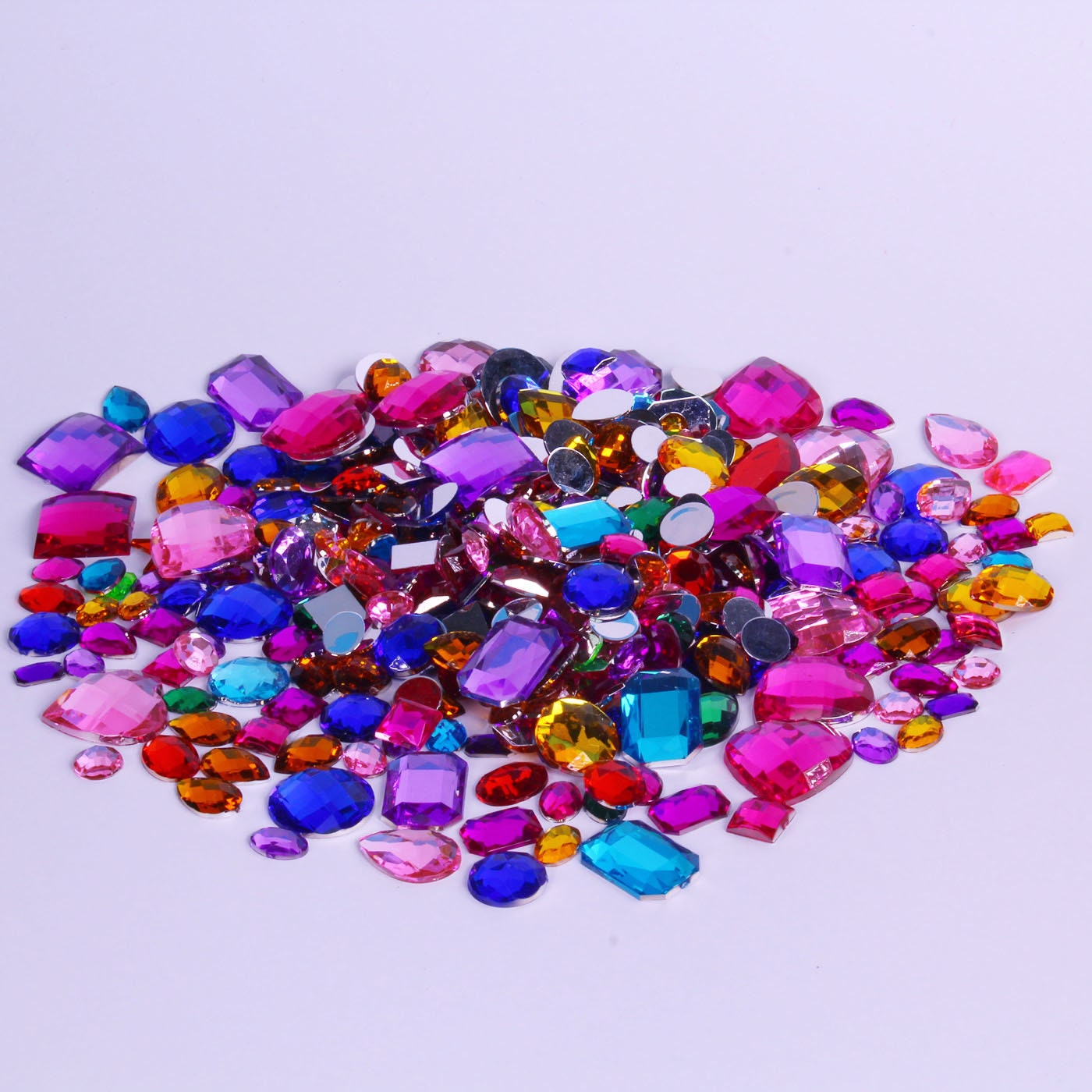 2.5cm 3cm Round MIRROR Rhinestone Flat Foil Back Sew On Craft Jewels  Crystal