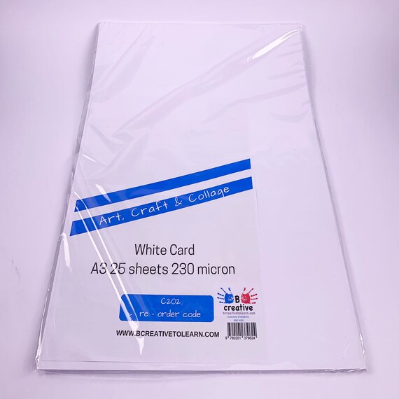 A3 Bright White Craft Card For Crafting 180gsm Art Card 25 Etsy
