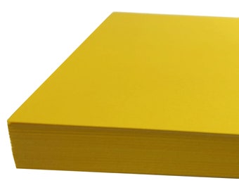 Bright Yellow Card A4 50 Sheets Thin Sunflower Yellow Coloured Card 160gsm A4 Printer Photocopier Coloured Card Sheets