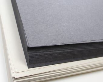 Recycled A4 Black and White Sugar Paper, 250 Sheets