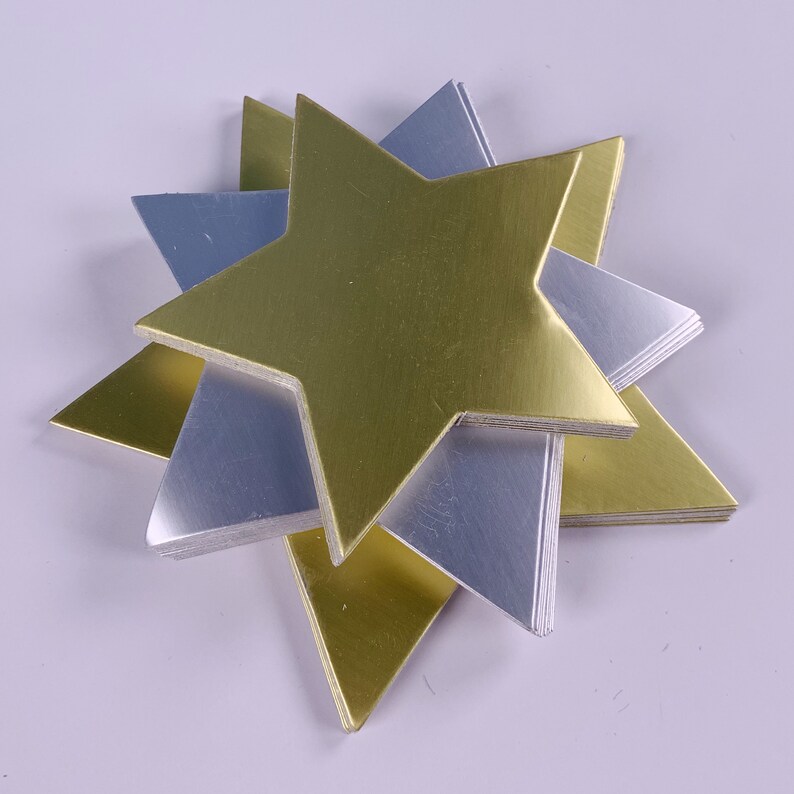 Large Star Cut Outs Gold & Silver Die Cut Stars in 3 Sizes Etsy UK