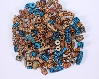 Tribal Beads Jewellery Plastic Coloured for Making Pack of 130