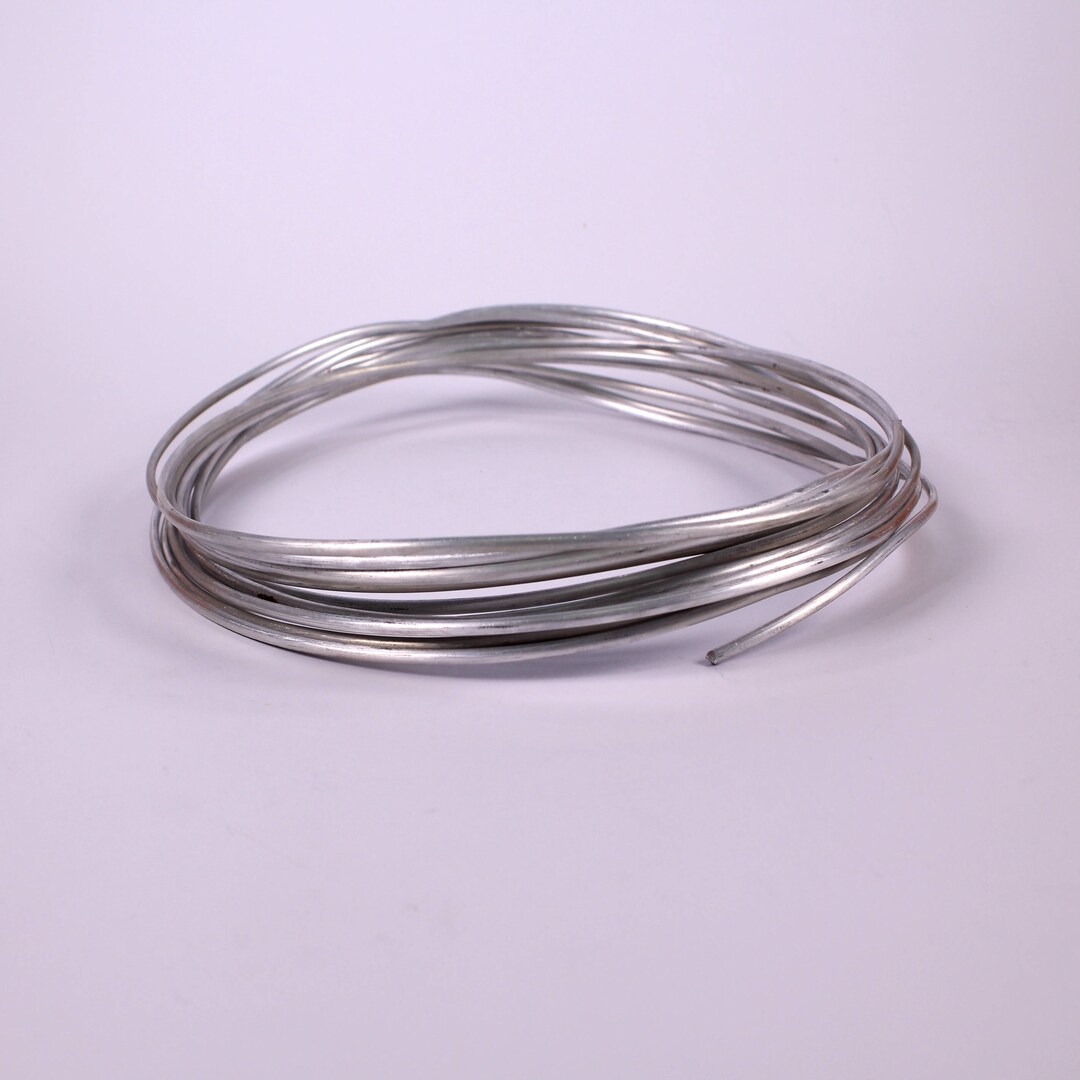 Silver Aluminium Soft Craft Modelling Wire Rod 2mm Flexible Roll Easy ...