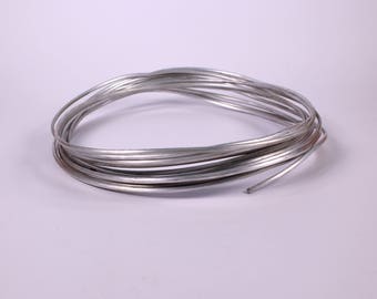 Silver Aluminium Soft Craft Modelling Wire Rod 2mm Flexible Roll Easy Cut 3D