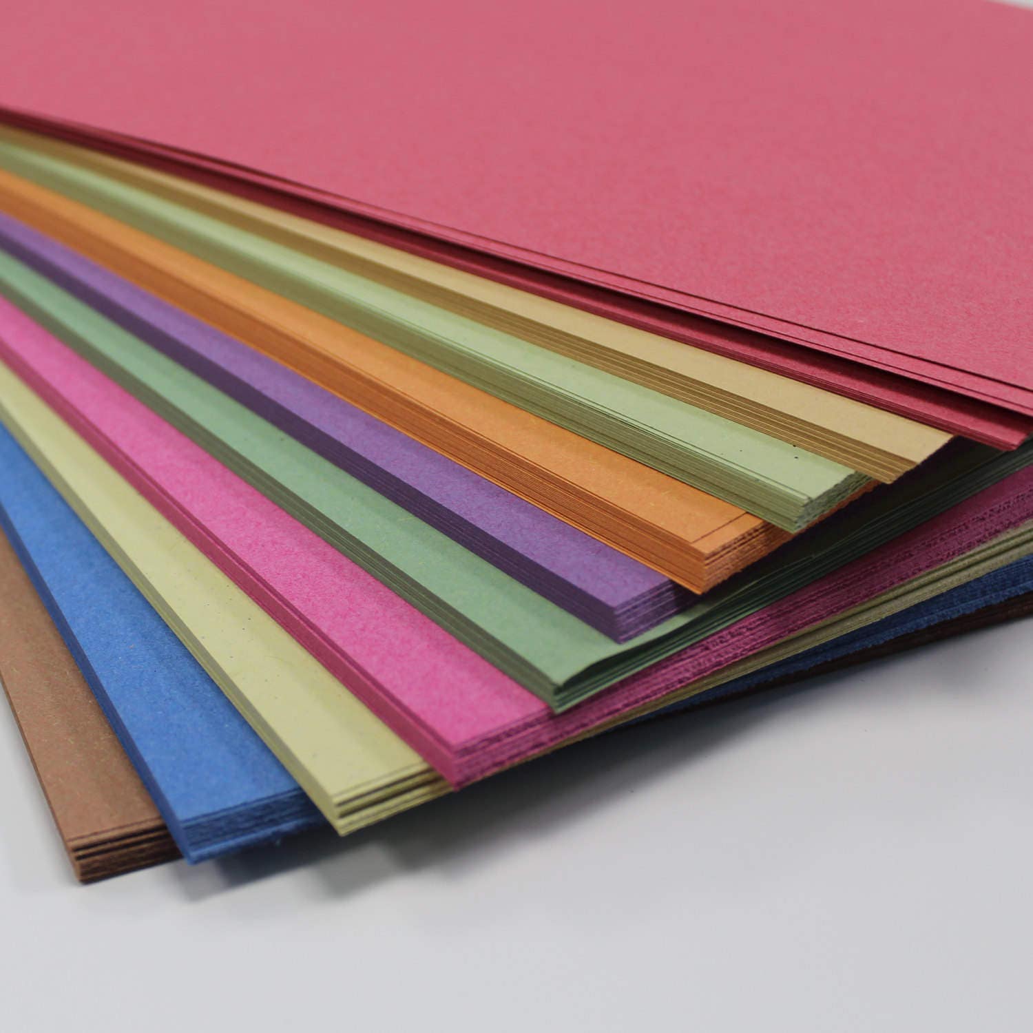 Recycled A3 Ten Bright Colour Sugar Paper 100gsm Large Sheet Assorted  Colour Construction Craft Paper Stock Choose Quantity 