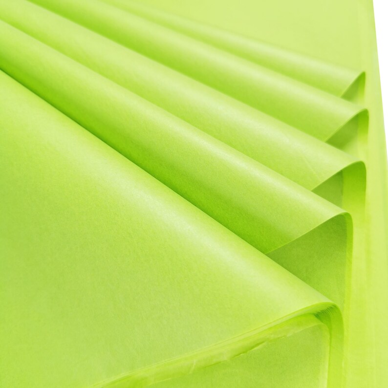 Lime Green Tissue Paper Sheets for Wrapping Large Light Green Etsy UK