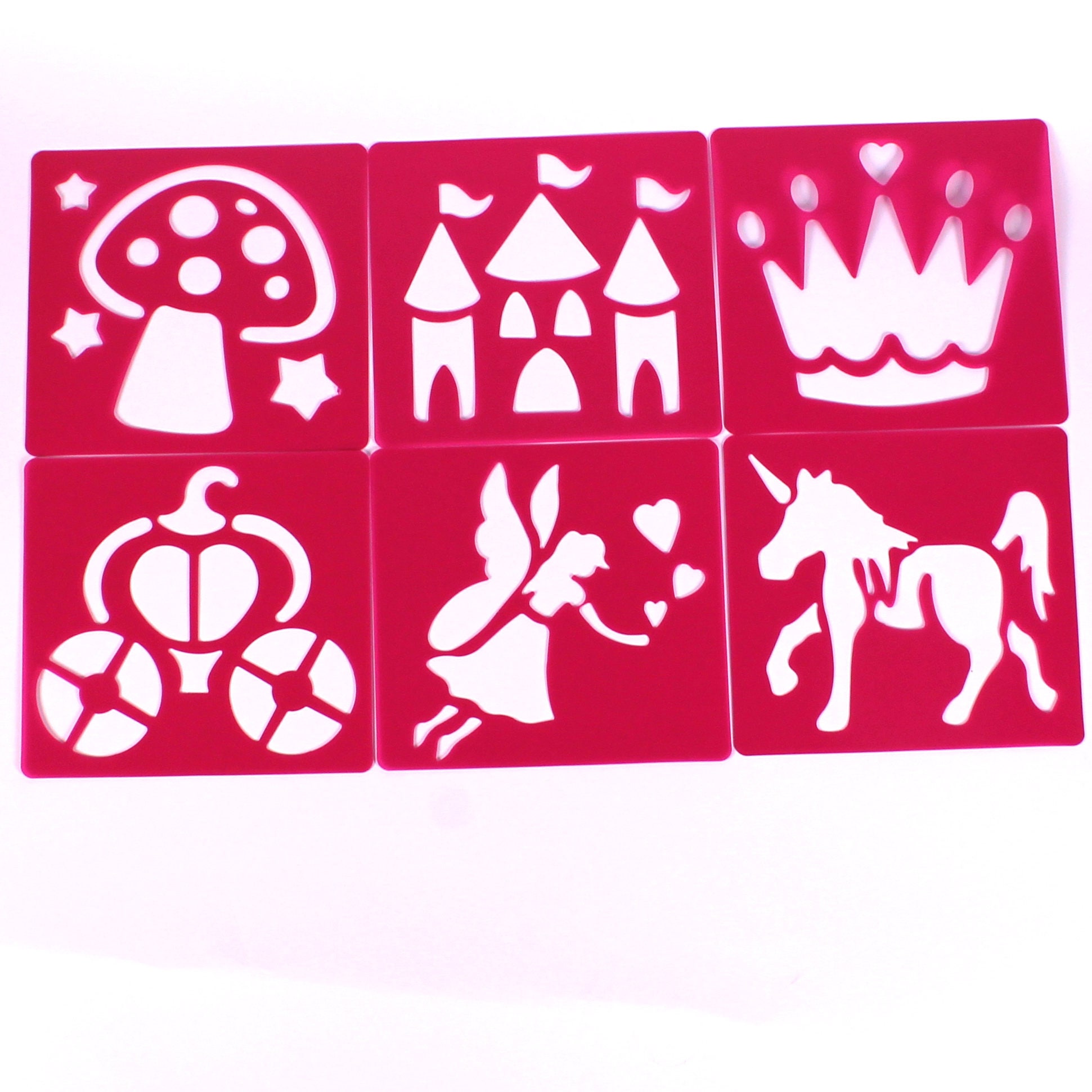 Plastic Fairy Tale Princess Stencils Art Stencils for Kids Fantasy Drawing  Pack of 6 