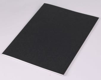 A5 Black Art Sketch Book Plain Drawing Paper Sketching Pad Card Cover 20 Sheets