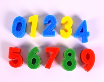 Number Symbols Paint Sponges for Kids Art Painting Pack of 10 Foam Maths Shapes