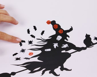 Halloween Confetti, Bats, Skulls, Spiders, Pumpkins, Ghosts (50g Bag).