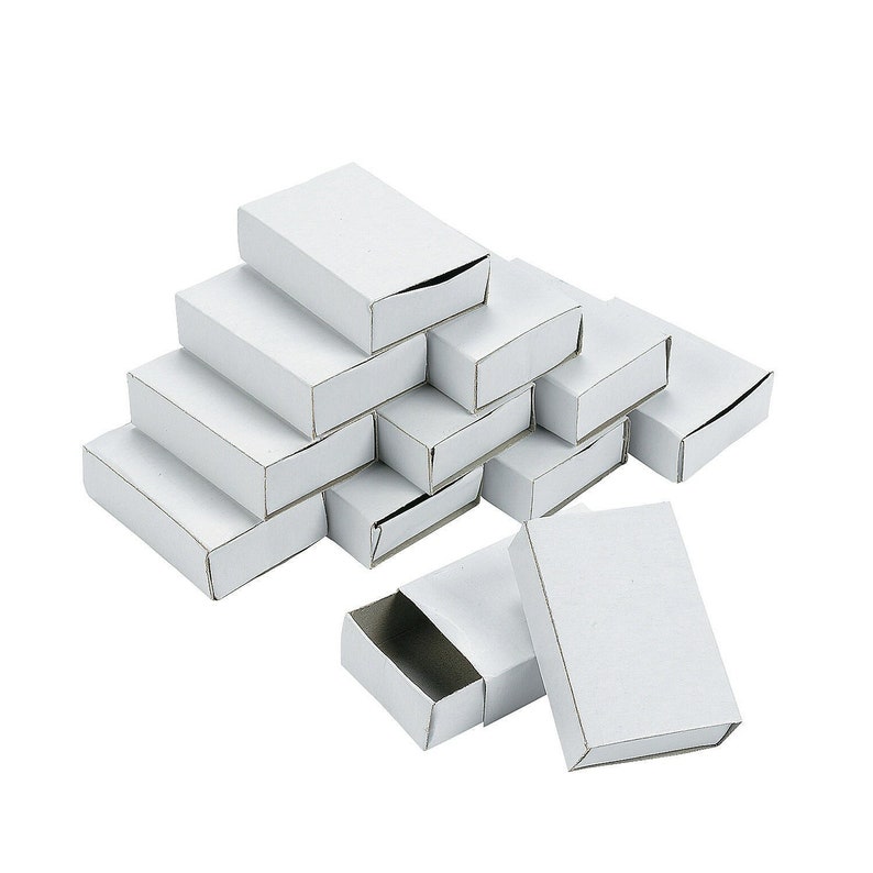 Plain White Empty Craft Matchboxes Match Boxes Set of 50 Etsy UK