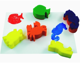 Sea Creature Painting Sponges for Kids Crafts Marine Life Animal Set Pack of 5