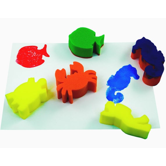 Sea Creature Painting Sponges for Kids Crafts Marine Life Etsy