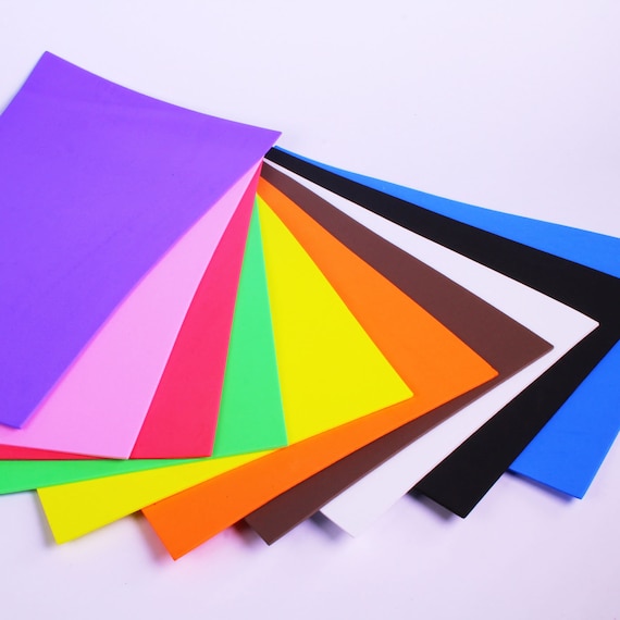 A4 Funky Foam Craft Sheets A4 Assorted Colourful Pack of 10 Etsy UK