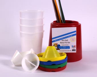 PAXCOO 28 Pcs No Spill Paint Cups Set With Lids And Paint Brushes - View #13