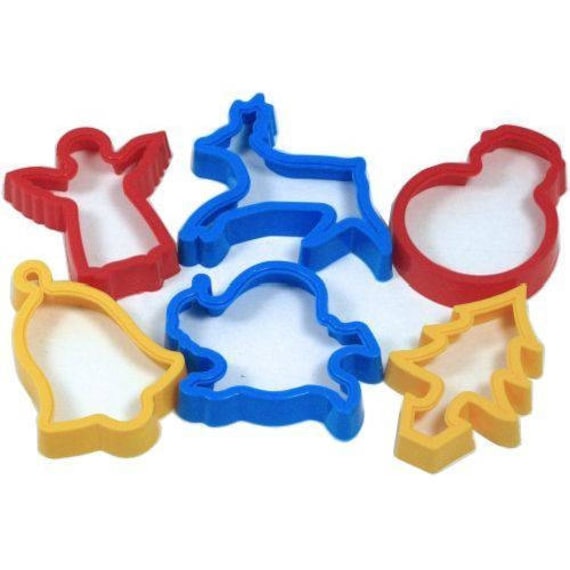 Plastic Christmas Cookie Cutter Set for Kids Baking Modelling Pack of  Shapes