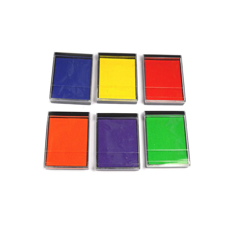 Coloured Mini Foam Stamp Paint Pad With Lid For Kids Craft Image 0
