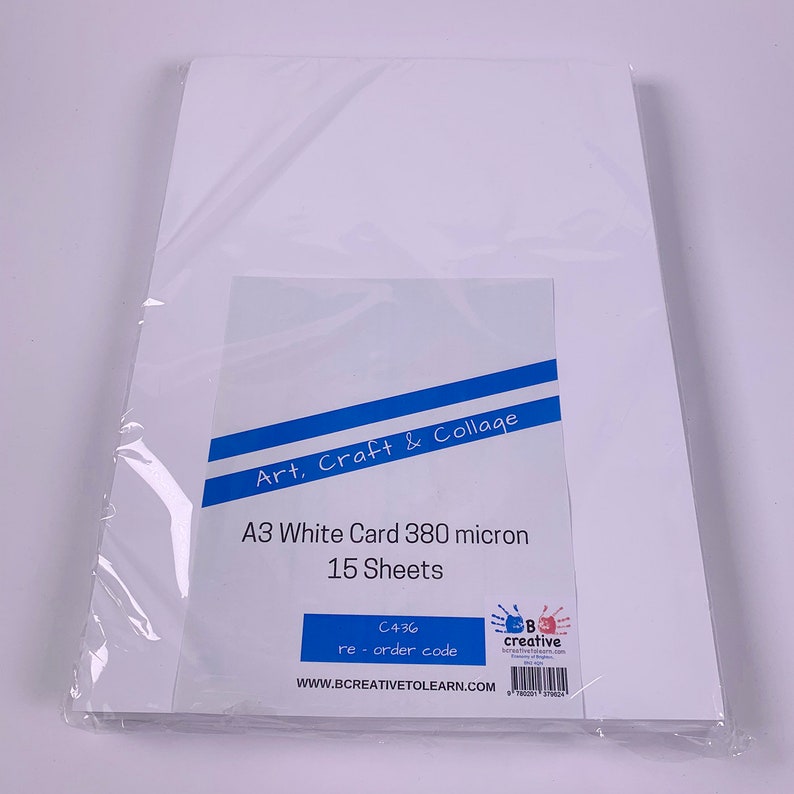 A3 Bright White 300gsm Cardstock: 15 Sheet Crafting Card image 5
