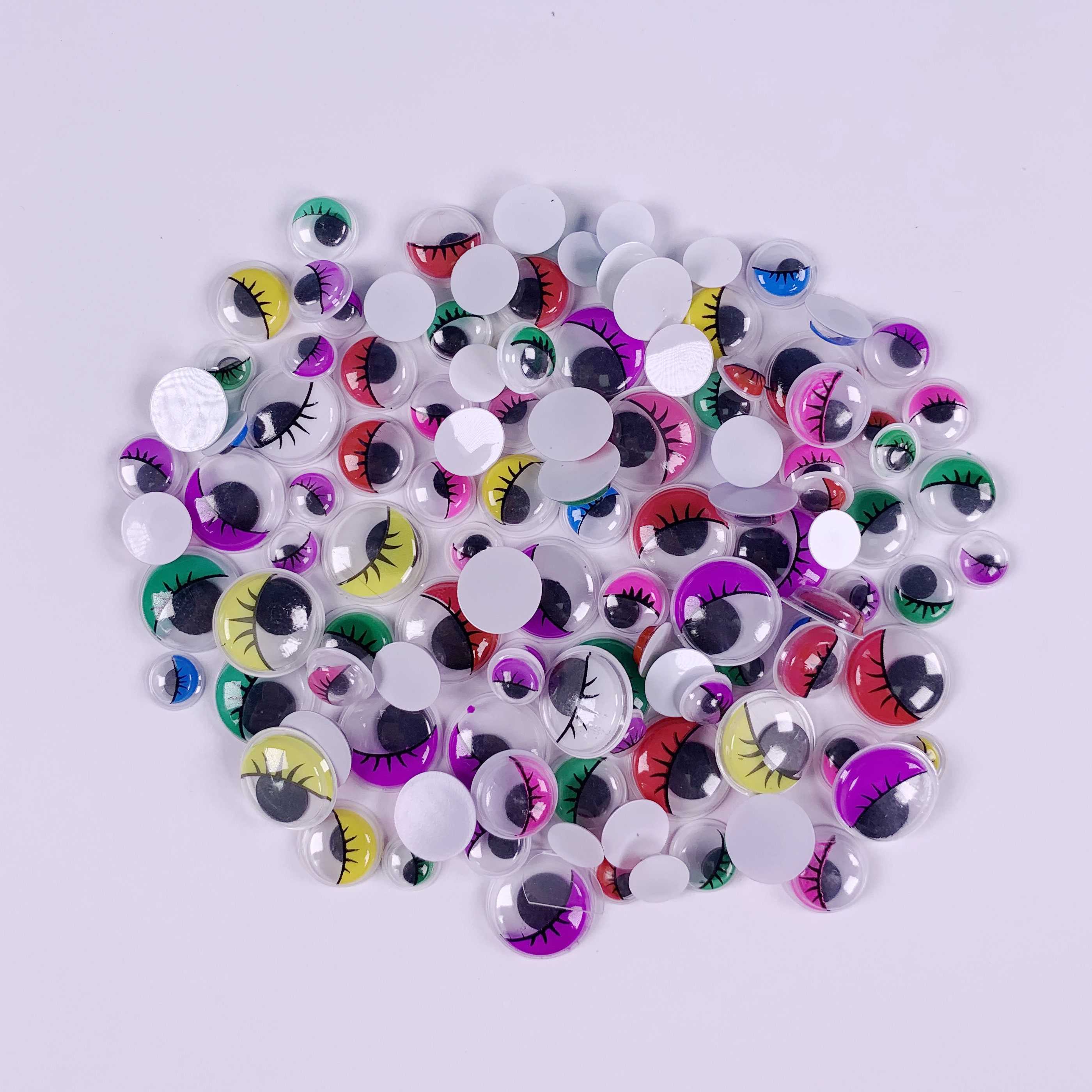 50-1000 Pack, 12mm Googley Googly Wibbly Wiggly Wobbly Craft Eyes, Self  Adhesive, Peel and Stick 