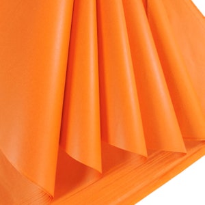 Orange Coloured Tissue Paper Sheets Luxury Large Acid Free Art