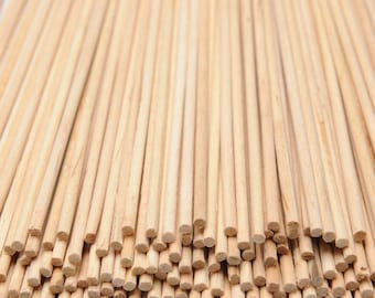 Wooden Craft Sticks Dowling Art Stems 100 Round Wood Pieces Kids Construction.
