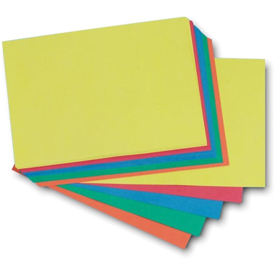Recycled A5 Brite Card 100 Sheets 285gsm Five Bright Colour Craft Card Stock.