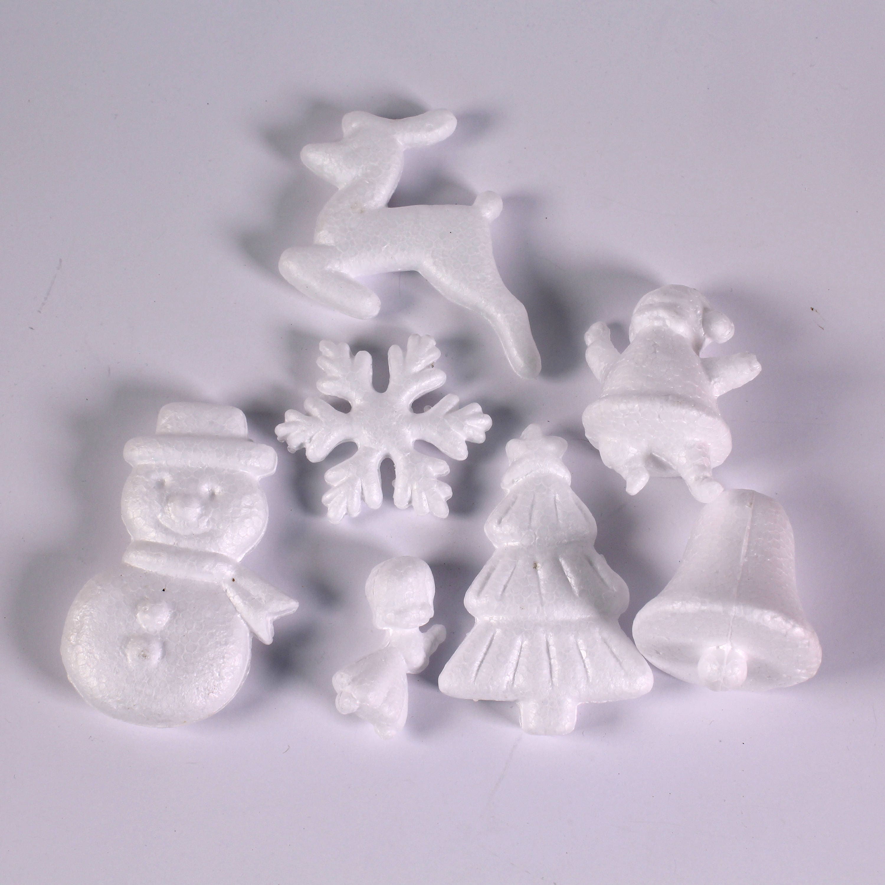  Toyvian 12 PCS Foam Snowman Christmas styrofoam Shapes